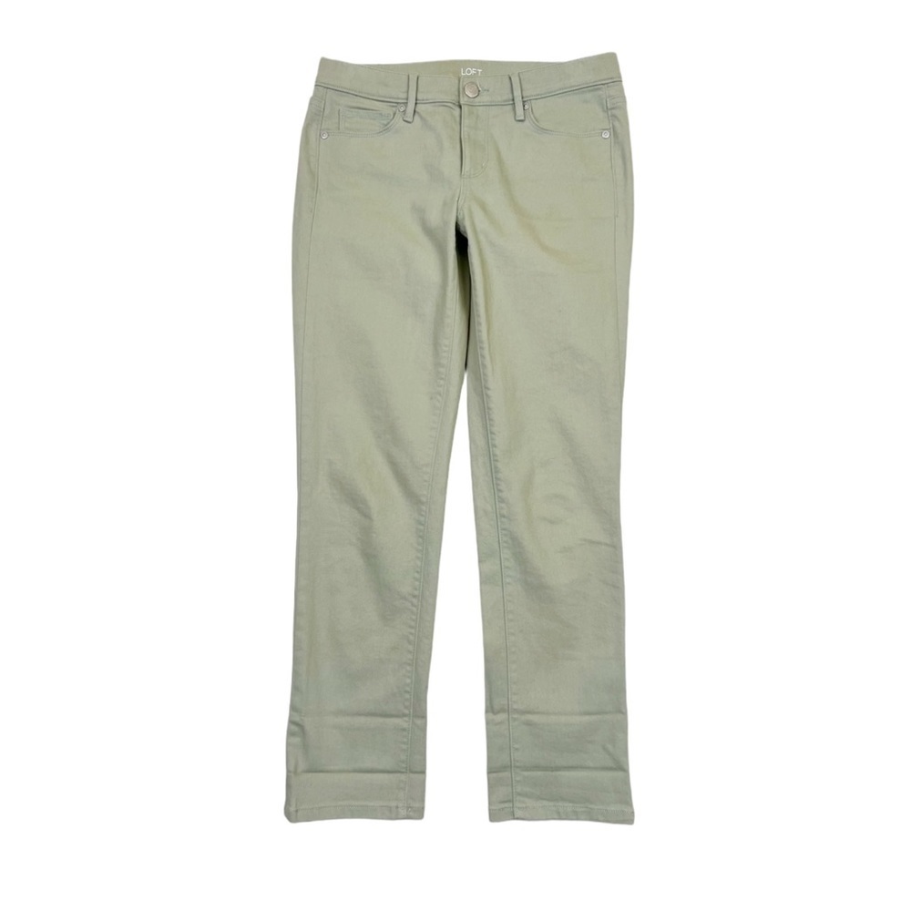 Loft Outlet Denim Cuffed Crop Jeans Light Green Size 2